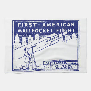 1935 American Rocket Mail Kitchen Towel