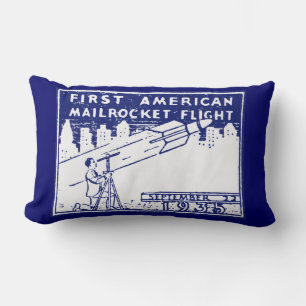 1935 American Rocket Mail Lumbar Pillow