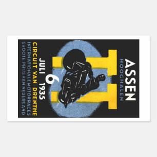 1935 International Motorcycle Races Sticker