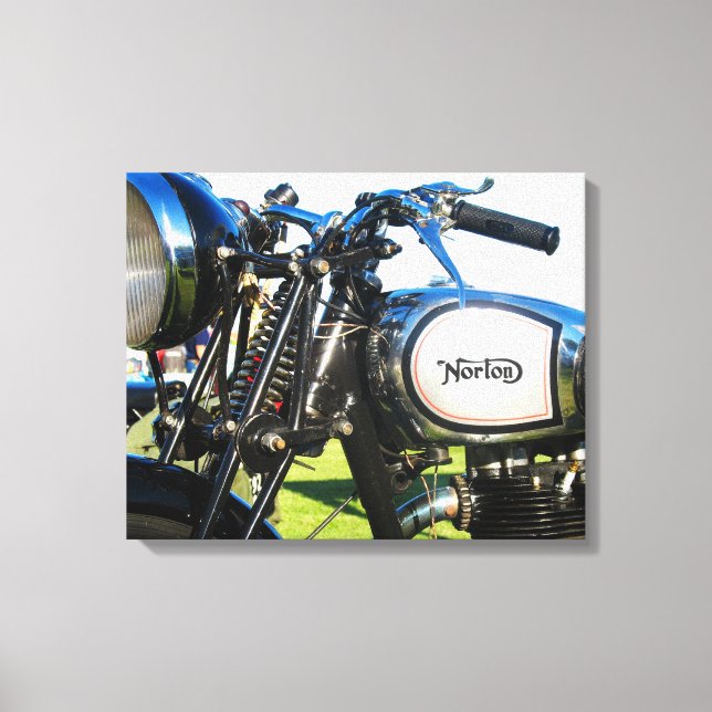 1935 Norton model 50 motorcycle Canvas Print (Front)