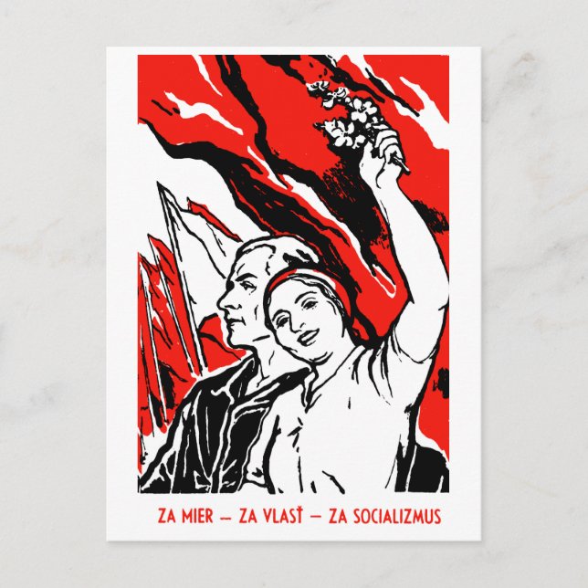 1935 Socialist Poster Postcard (Front)