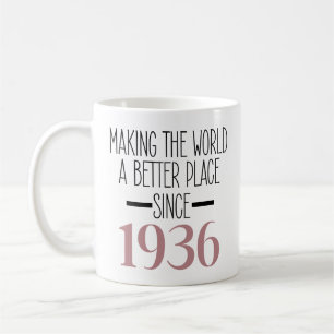 1936 Birthday 90 90th Year Old Women Great Grandma Coffee Mug