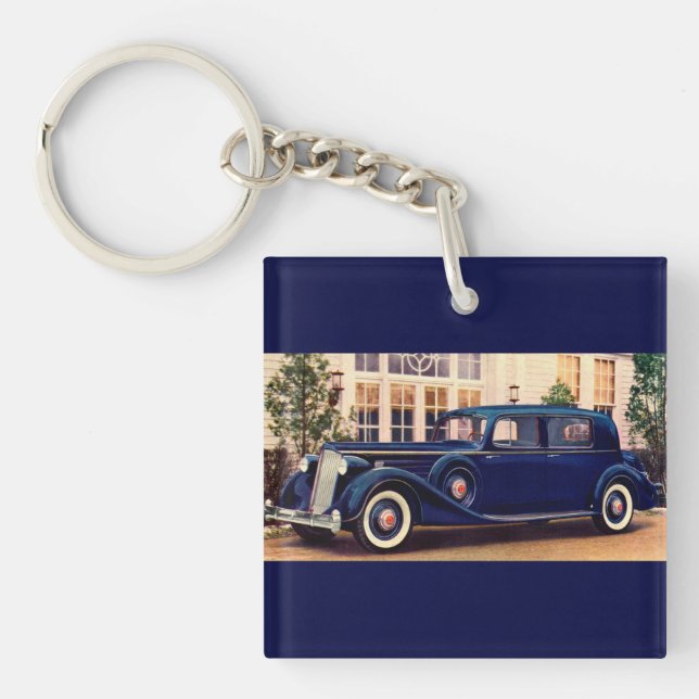 1936 blue Packard Keychain (Front)