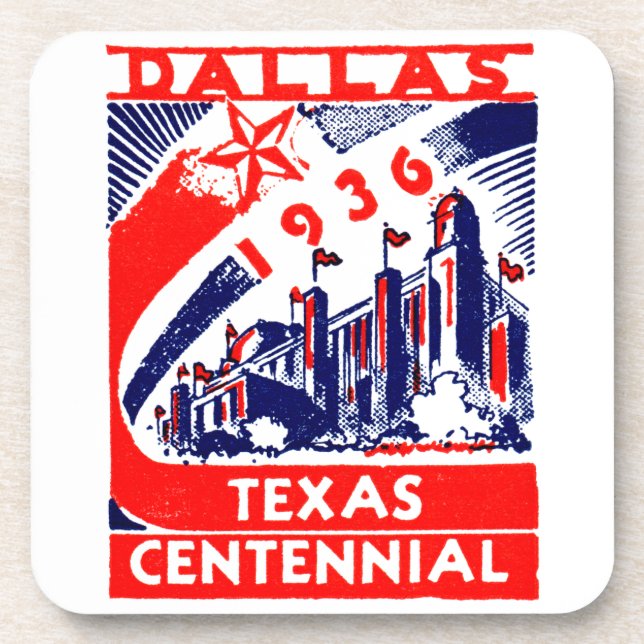 1936 Dallas Texas Centennial Coaster (Front)