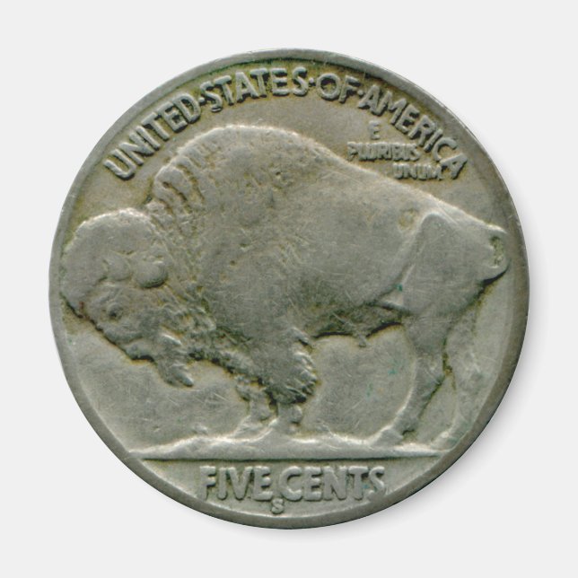 1936 États-Unis "Buffalo" pile de nickel aimant (Devant)
