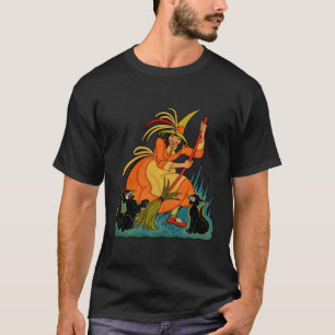 1936 Halloween Witch & Black Cats T-Shirt