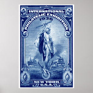 1936 International Philatelic Expo New York Poster