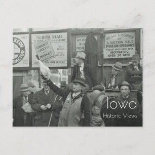 1936 Livestock Auction Postcard