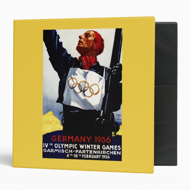 1936 Olympic Winter Games Advertisement Poster Binder (Front/Inside)