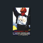 1936 Olympic Winter Games Advertisement Poster Canvas Print<br><div class="desc">Bavaria,  Germany - 1936 Olympic Winter Games Advertisement Poster - Bavaria,  Germany  was created in 1936. This image depicts scenes from Bavaria,  Germany.</div>