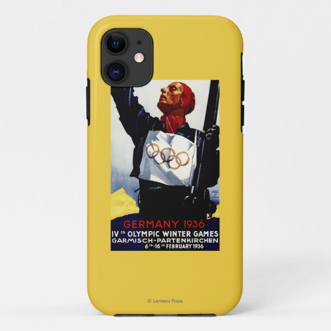 1936 Olympic Winter Games Advertisement Poster Case-Mate iPhone Case (Back)