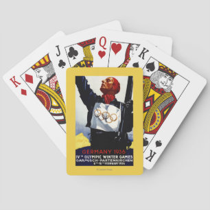 1936 Olympic Winter Games Advertisement Poster Playing Cards