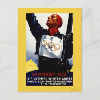 1936 Olympic Winter Games Advertisement Poster