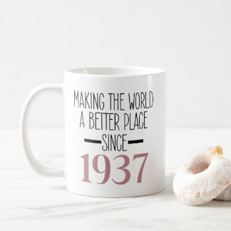 1937 Birthday 90 90th Year Old Women Great Grandma Coffee Mug