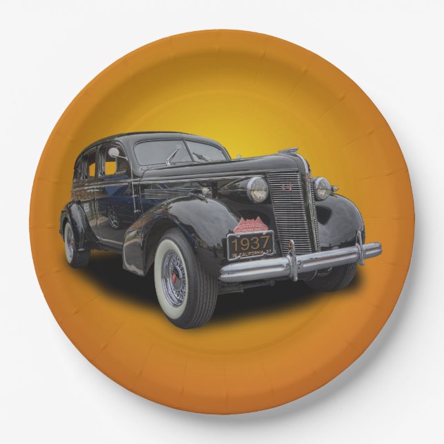 1937 BUICK PAPER PLATE (Front)