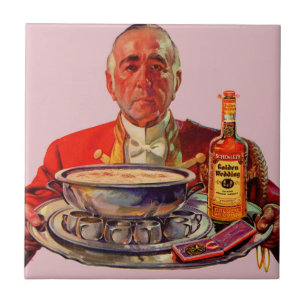 1937 butler with tray and Golden Wedding whiskey Tile