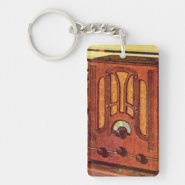 1937 cathedral radio keychain (Front)