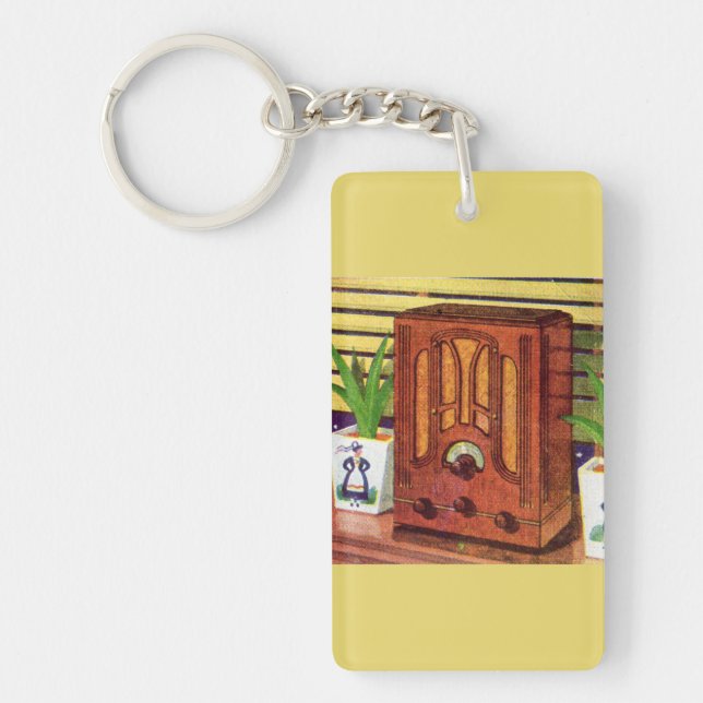 1937 cathedral radio keychain (Front)