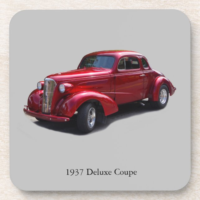 1937 Deluxe Coupe set of 6 plastic coasters (Front)