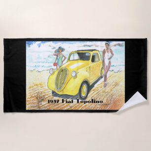 1937 Fiat Topolino Beach Towel
