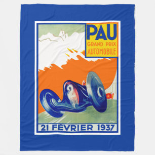 1937 Grand Prix Automobile de Pau Fleece Blanket