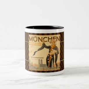 1937 MUNCHEN (MUNICH) GERMANY TOURISM BROCHURE Two-Tone COFFEE MUG
