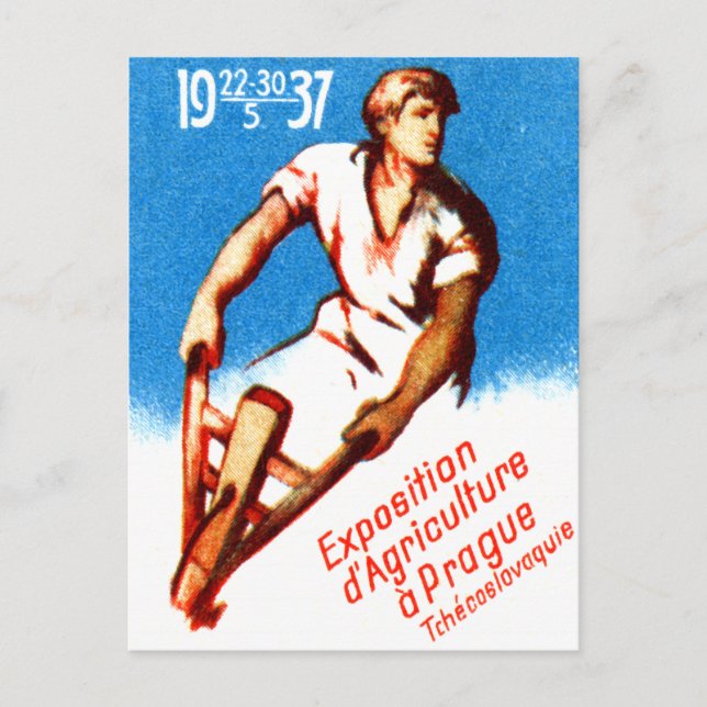 1937 Prague Poster Postcard (Front)