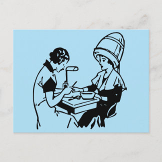 1937 Vintage Beauty Parlour Postcard