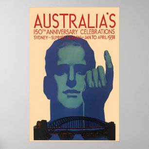 1938 Australia Train Poster 150th Anniversary