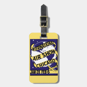 1938 Chicago International Air Show Luggage Tag