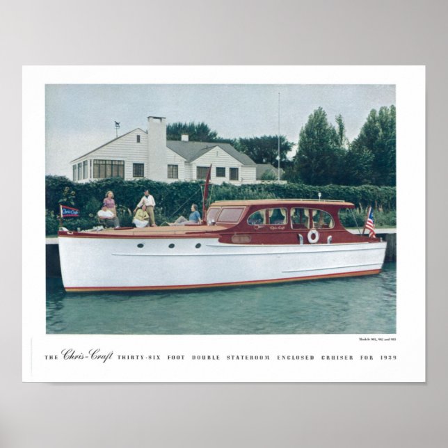 1938 Chris Craft Cruiser Poster (Front)