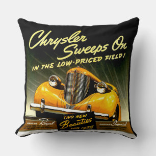 1938 Chrysler Sweeps On Throw Pillow