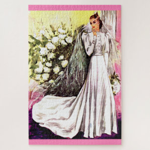 1938 wedding gown jigsaw puzzle