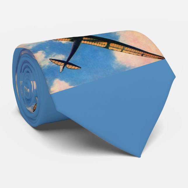 1939 Bowlus-duPont sailplane print Tie (Rolled)