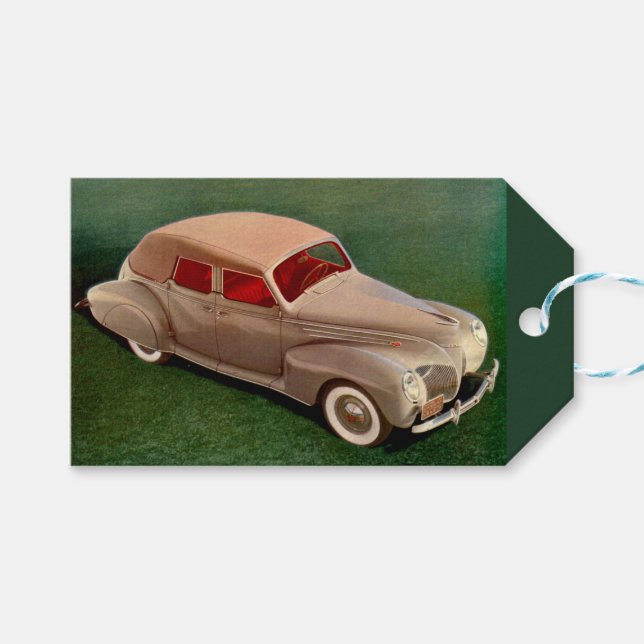 1939 Lincoln Zephyr Gift Tags (Front (Horizontal))