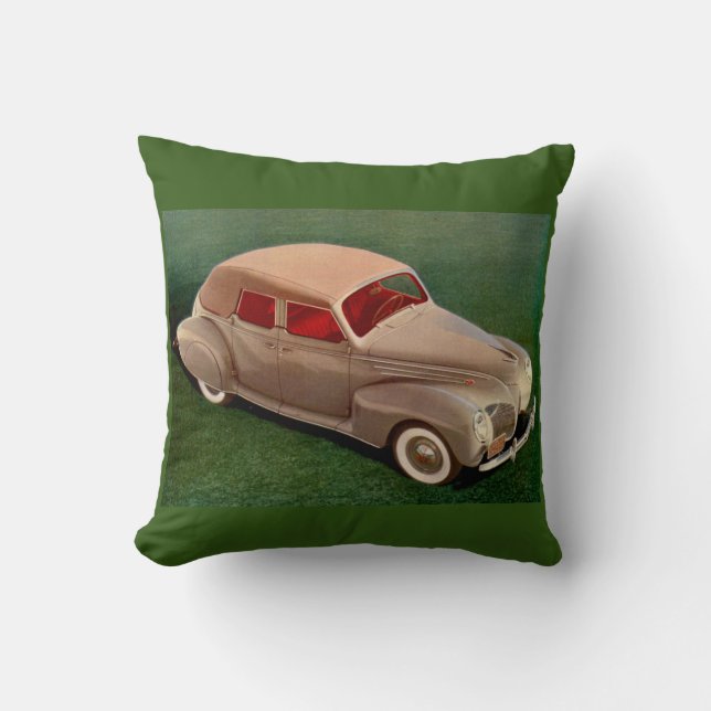 1939 Lincoln Zephyr Throw Pillow (Front)