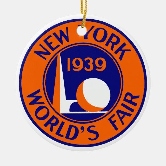 1939 New York World's Fair Ceramic Ornament (Front)