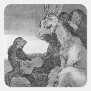193-0082138 Bravo!, a caricature of musical evenin Square Sticker