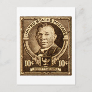 1940 Booker T. Washington Stamp Postcard