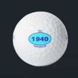 1940 Editable 80th Birthday Blue Personalized Golf Balls<br><div class="desc">1940 Editable 80th Birthday Blue Personalized Golf Balls  for the cool dad,  papa,  uncle,  brother cousin golfer. Add his first name,  last name or monogram.</div>