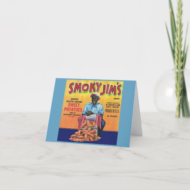 1940 Smoky Jim's sweet potato crate étiquette (Devant)