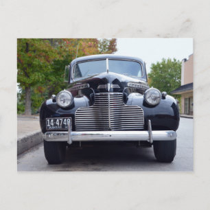 1940 Two-Door Black Sedan Postcard