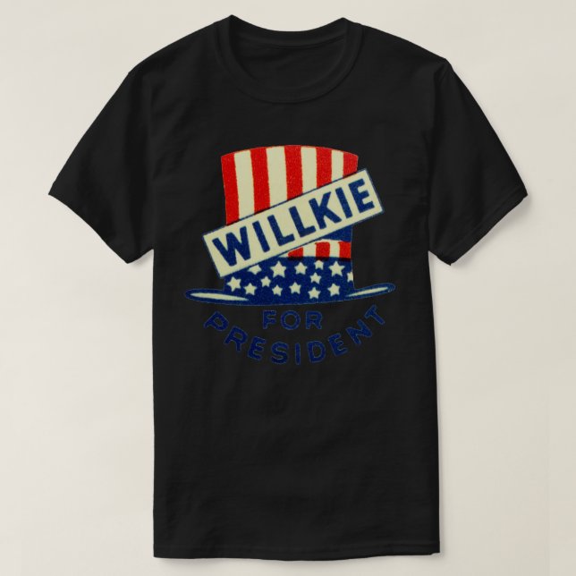 1940 Willkie for President T-Shirt (Design Front)