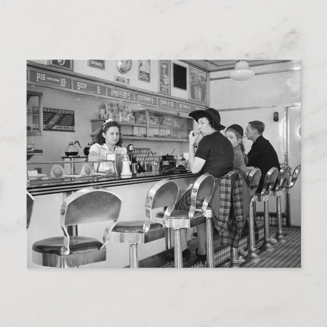 1940s Burger Joint Postcard (Front)