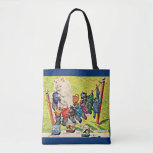 1940s Carter’s Ink ad mama cat and kittens Tote Bag