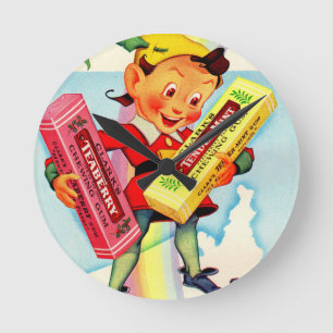 1940s Clark’s chewing gum elf Round Clock