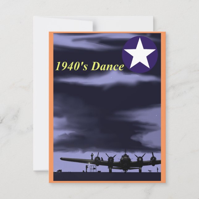 1940's Dance Invitations (Front)