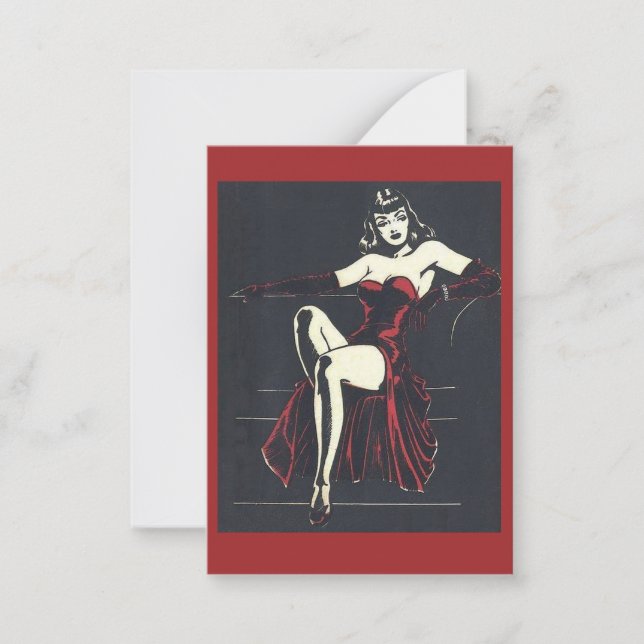 1940s femme fatale card (Front)