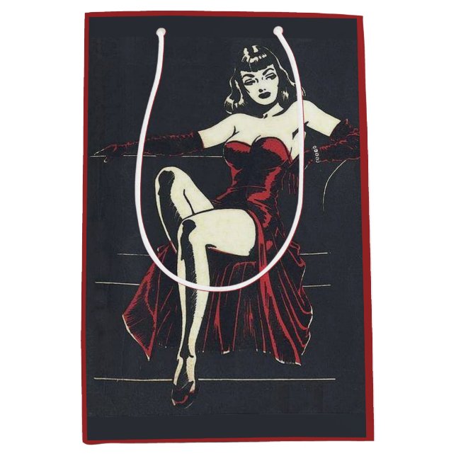 1940s femme fatale medium gift bag (Front)