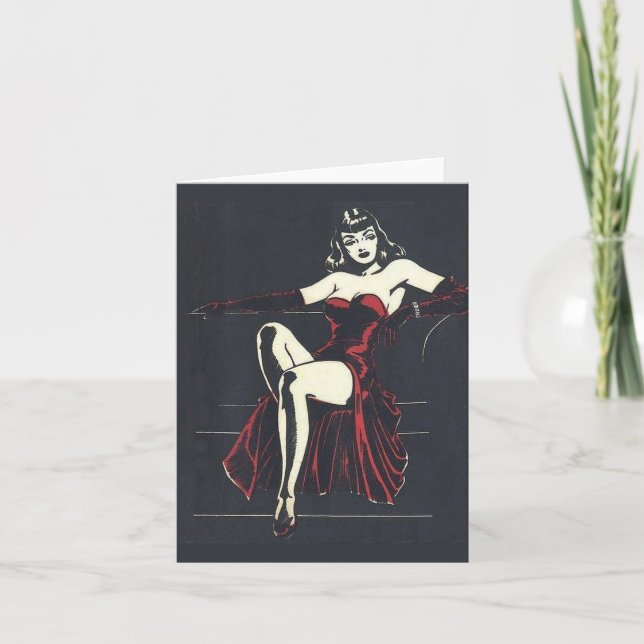 1940s femme fatale note card (Front)